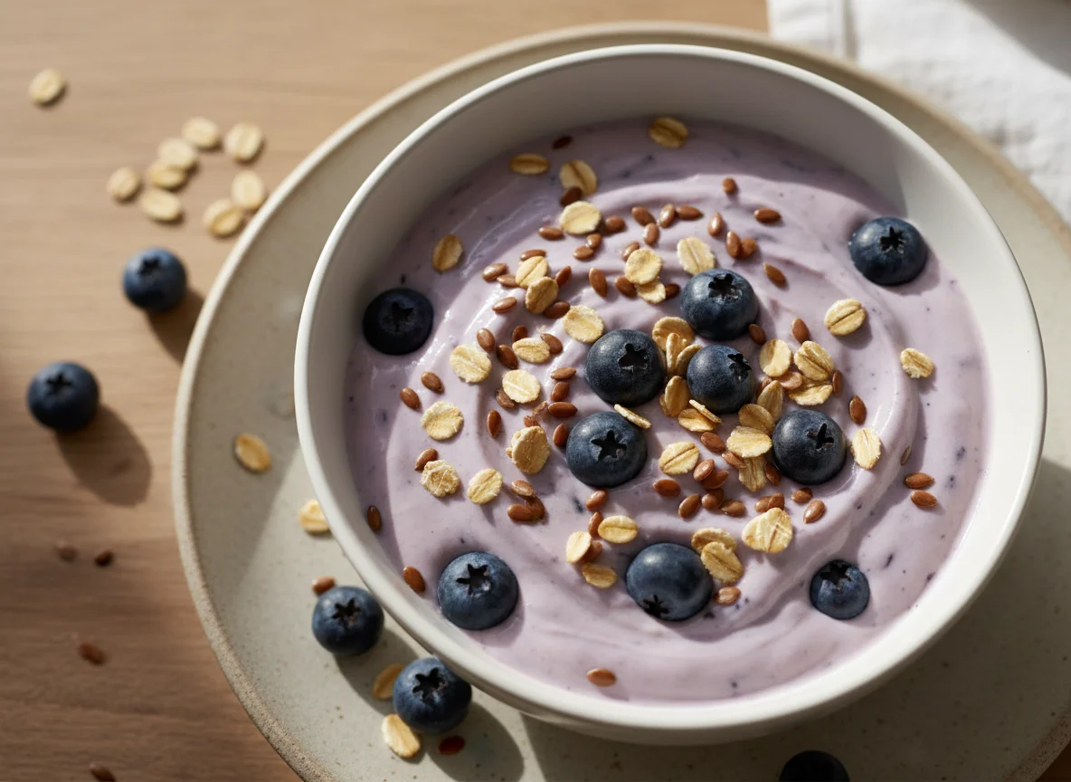 Йогурт АктиБио с черникой и злаками photo