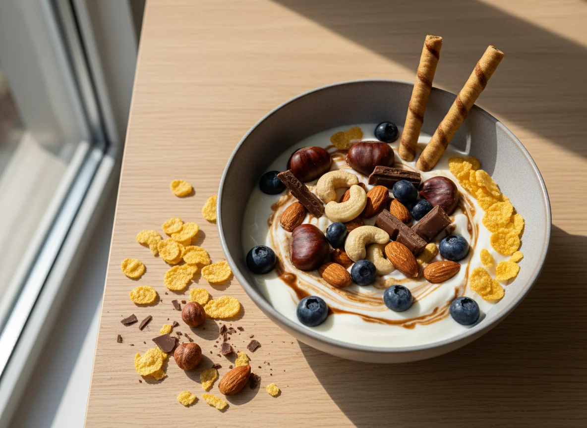 Йогуртовая чаша "Ореховый лес" с шоколадом photo