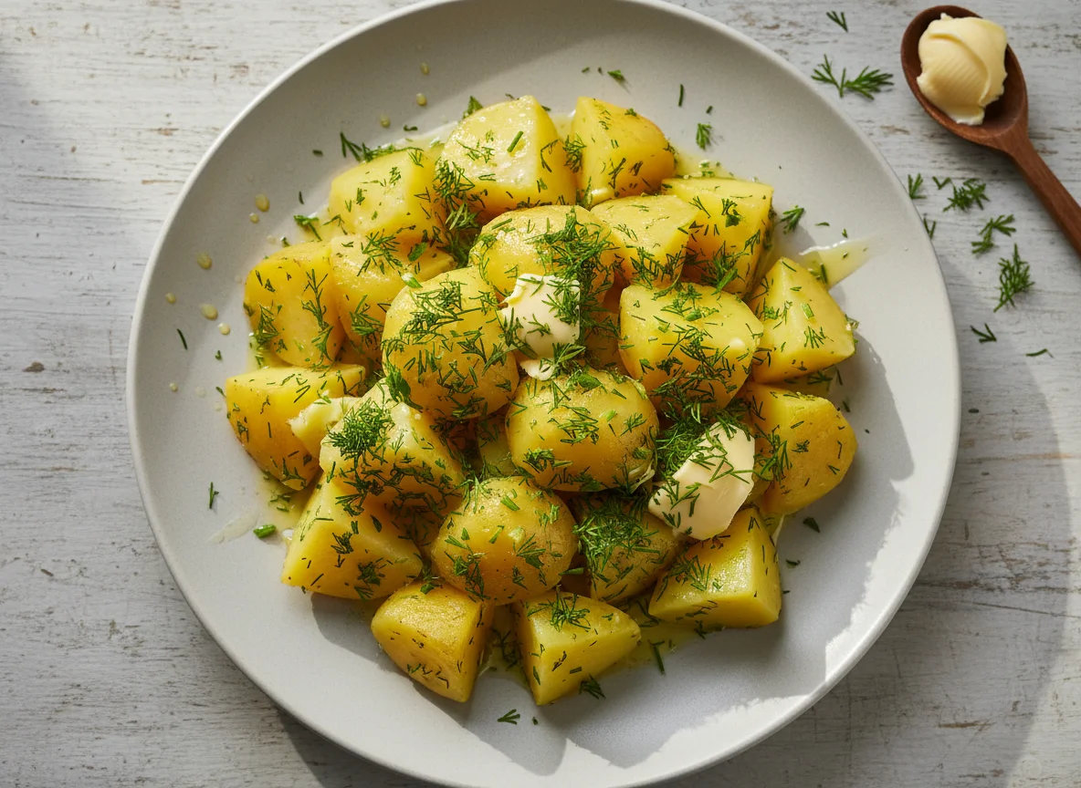 Картофель с укропом photo