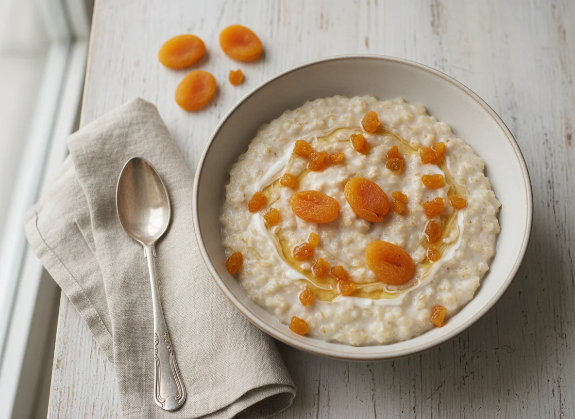 Каша с молоком и сухофруктами photo
