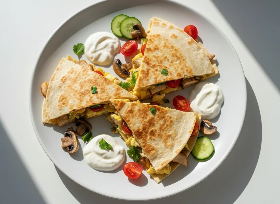 Кесадилья с курицей и овощами photo