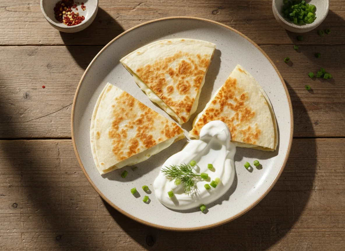 Кесадилья с соусом photo