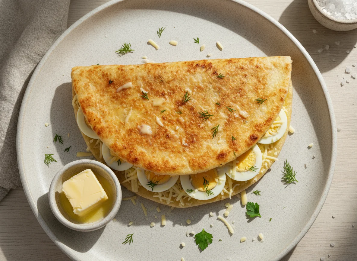 Кесадилья с сыром и яйцом photo