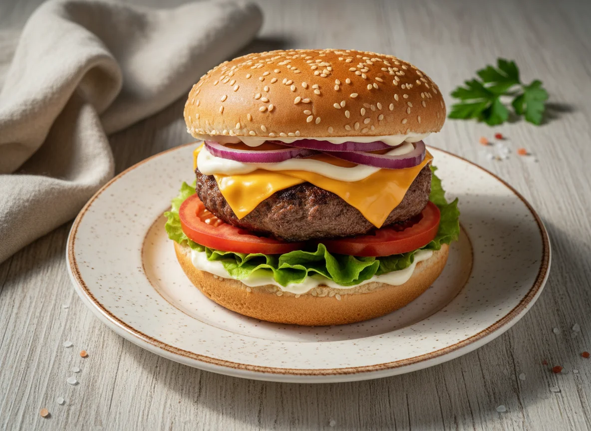 Классический бургер с говядиной photo