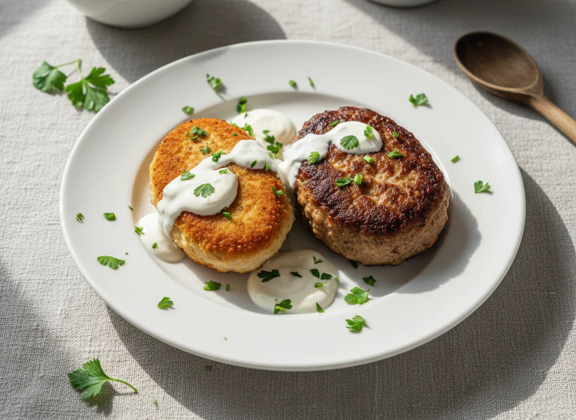 Котлеты или зразы с соусом photo