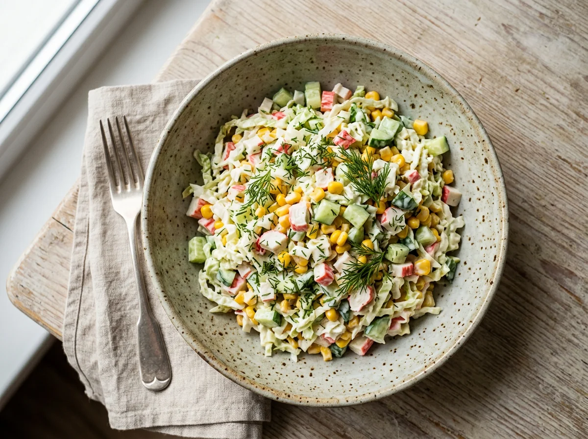 Крабовый салат с пекинской капустой photo