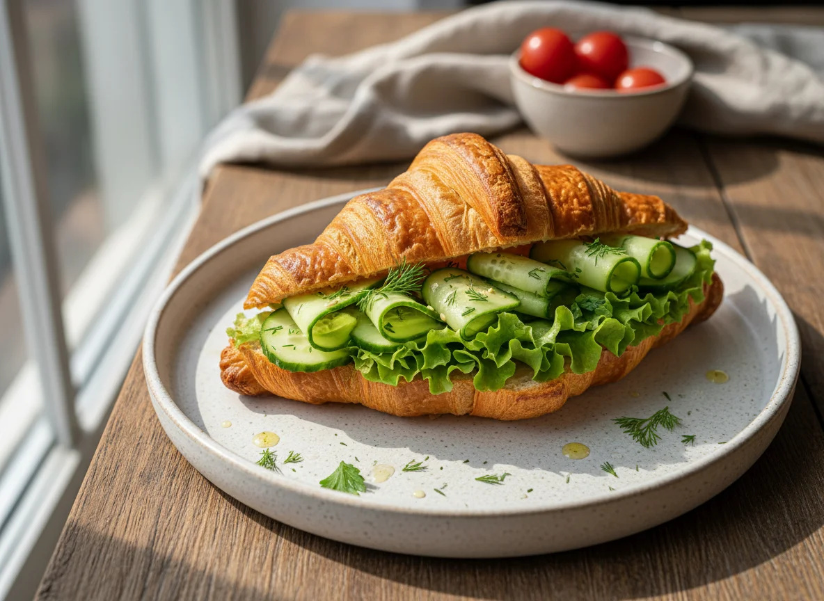 Круассан с овощами photo
