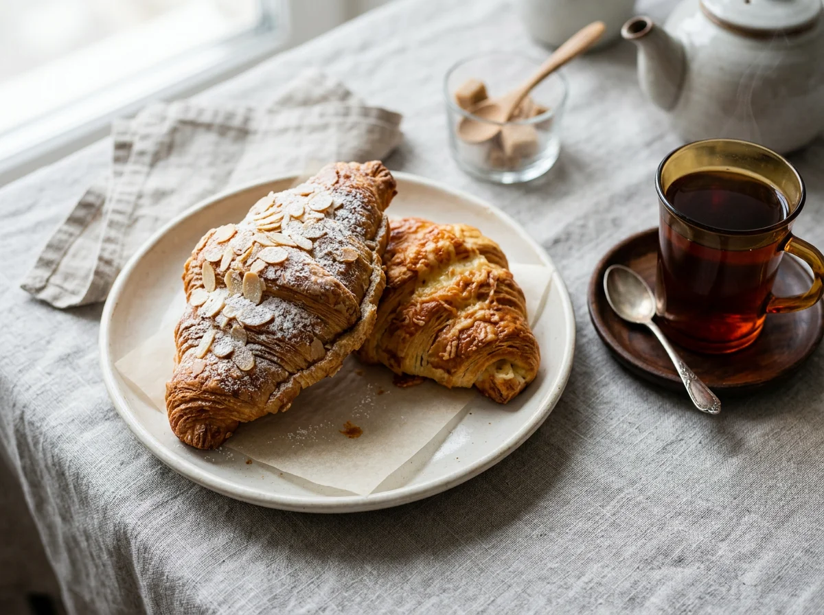 Круассаны и чай photo