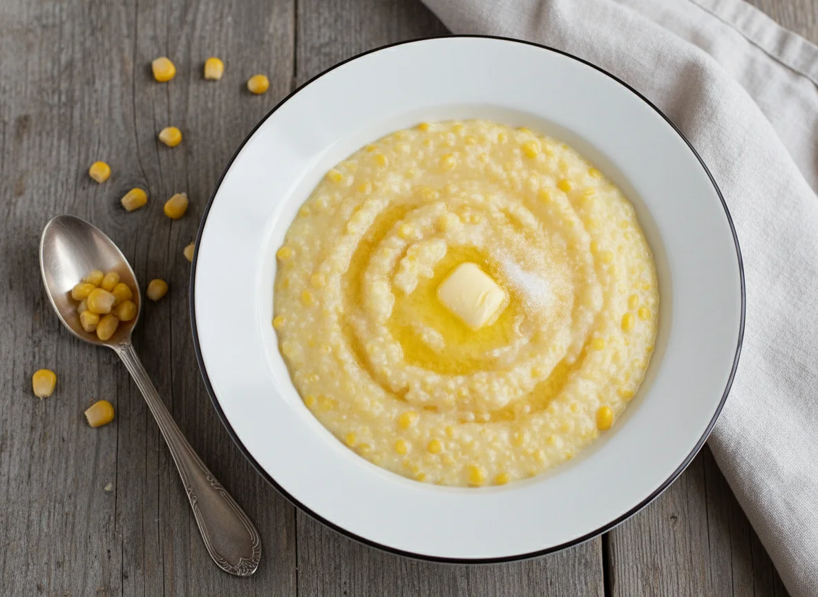 Кукурузная каша на молоке photo