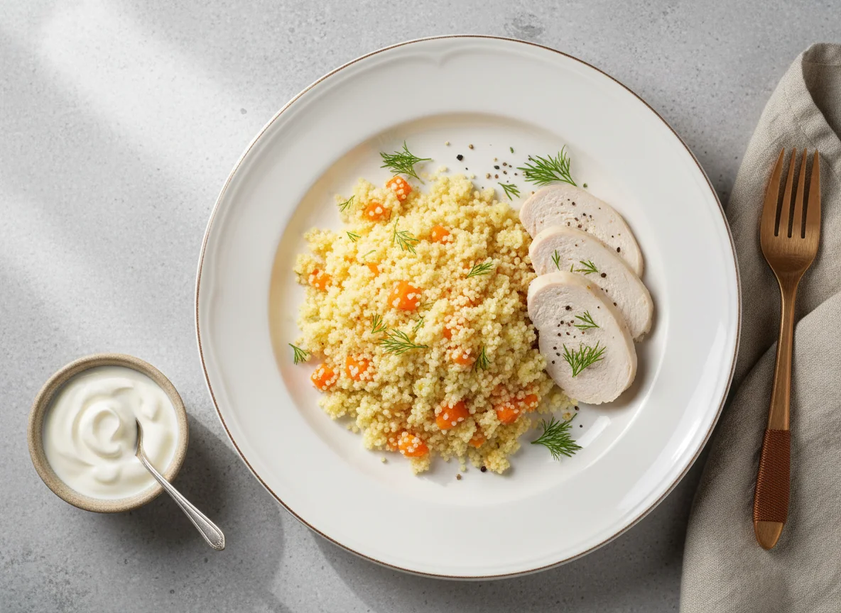 Курица с кускусом photo