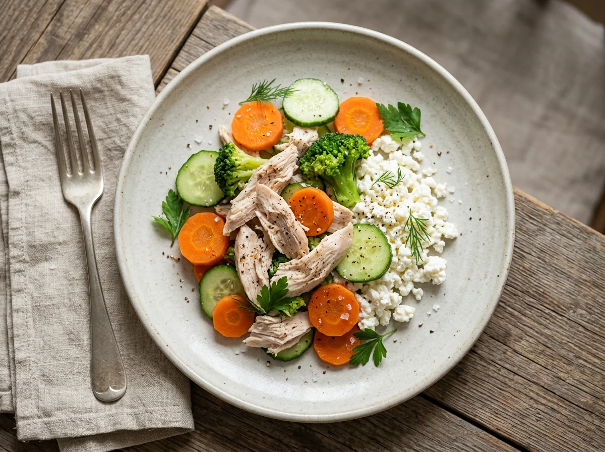 Курица с овощами и творогом photo