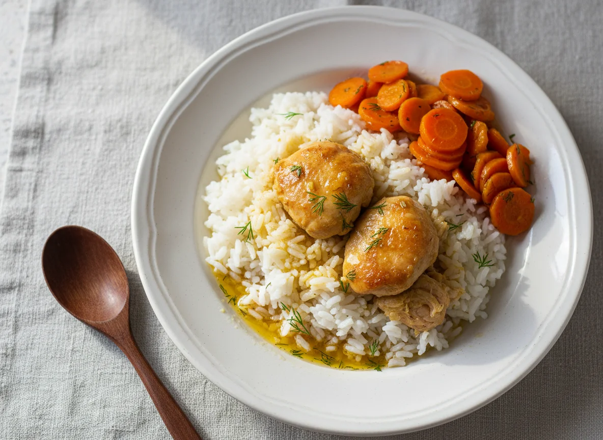 Курица с рисом и морковью photo