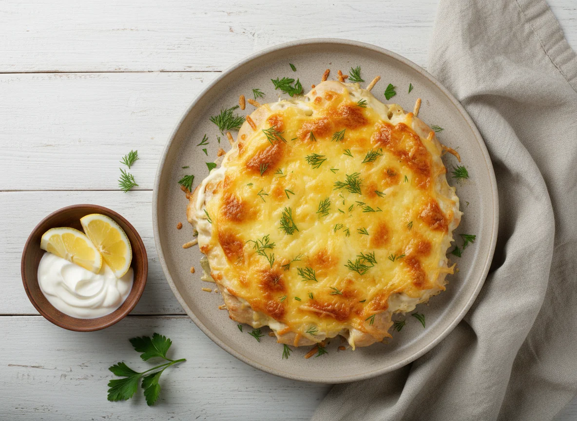 Курица запеченная с сыром photo
