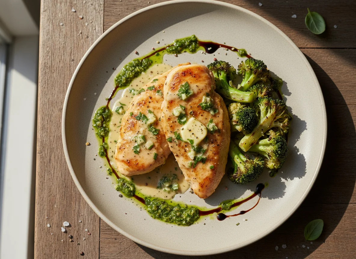 Куриная грудка с брокколи photo