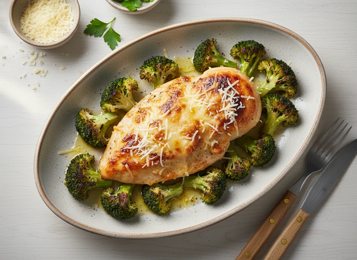 Куриная грудка с брокколи и сыром photo