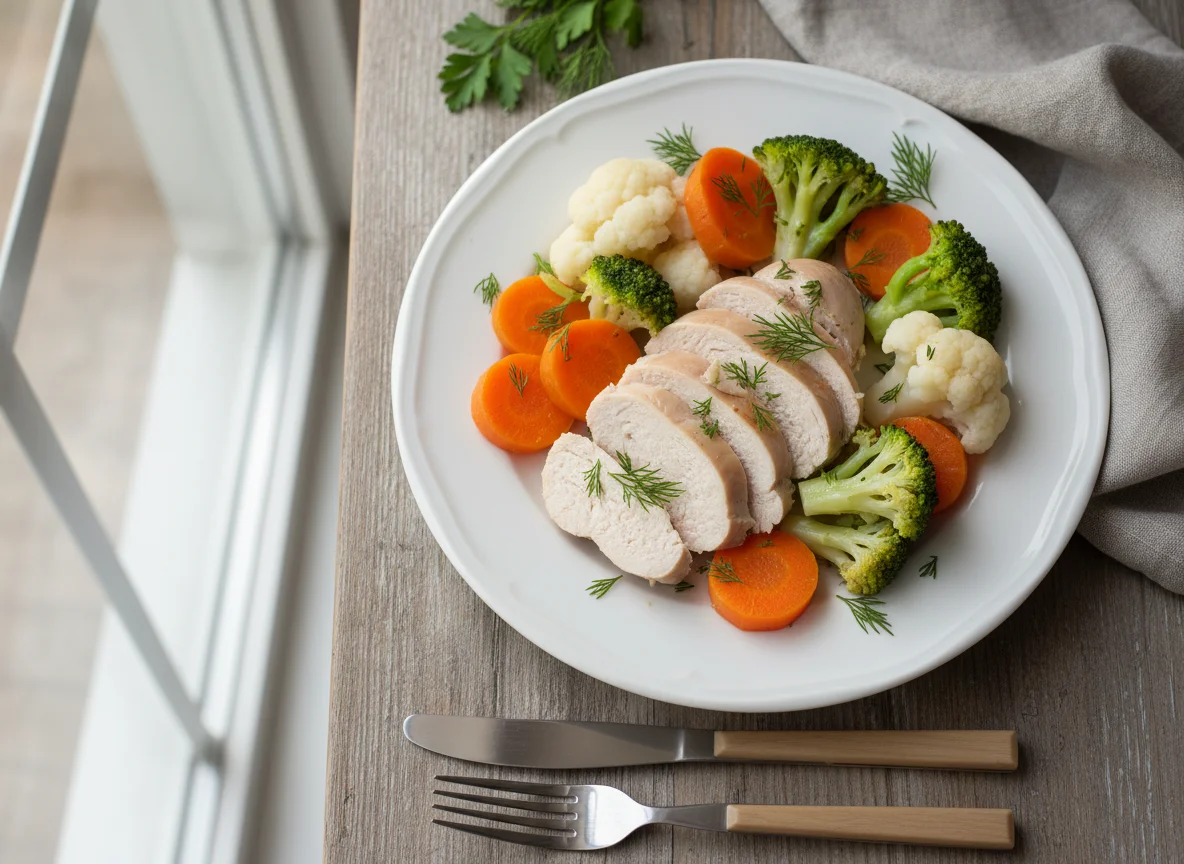 Куриная грудка с овощами photo