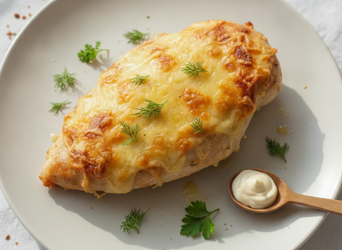 Куриная грудка запеченная под сыром photo