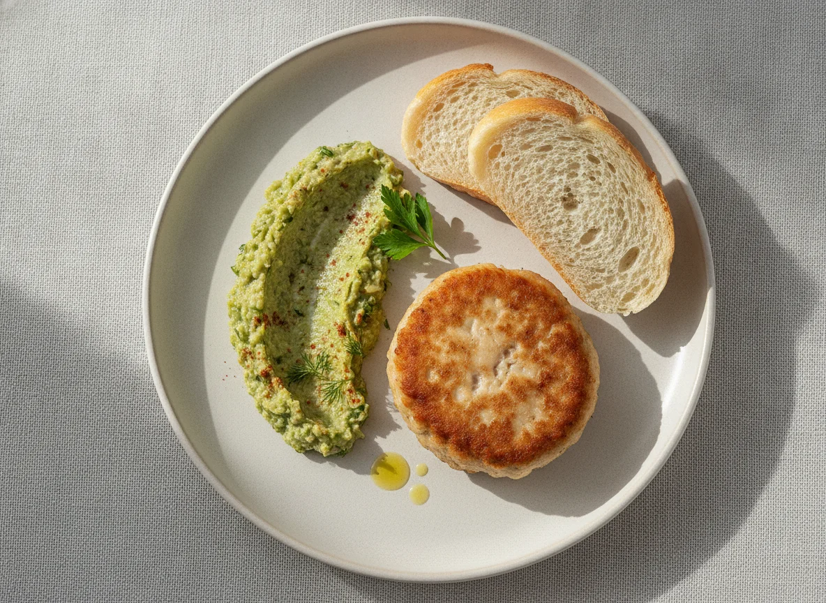 Куриная котлета с кабачковой икрой photo