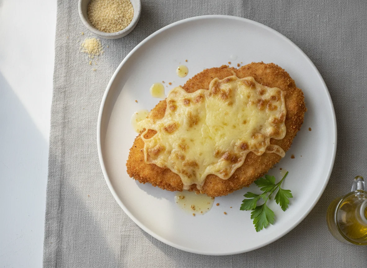 Куриная отбивная под сыром photo
