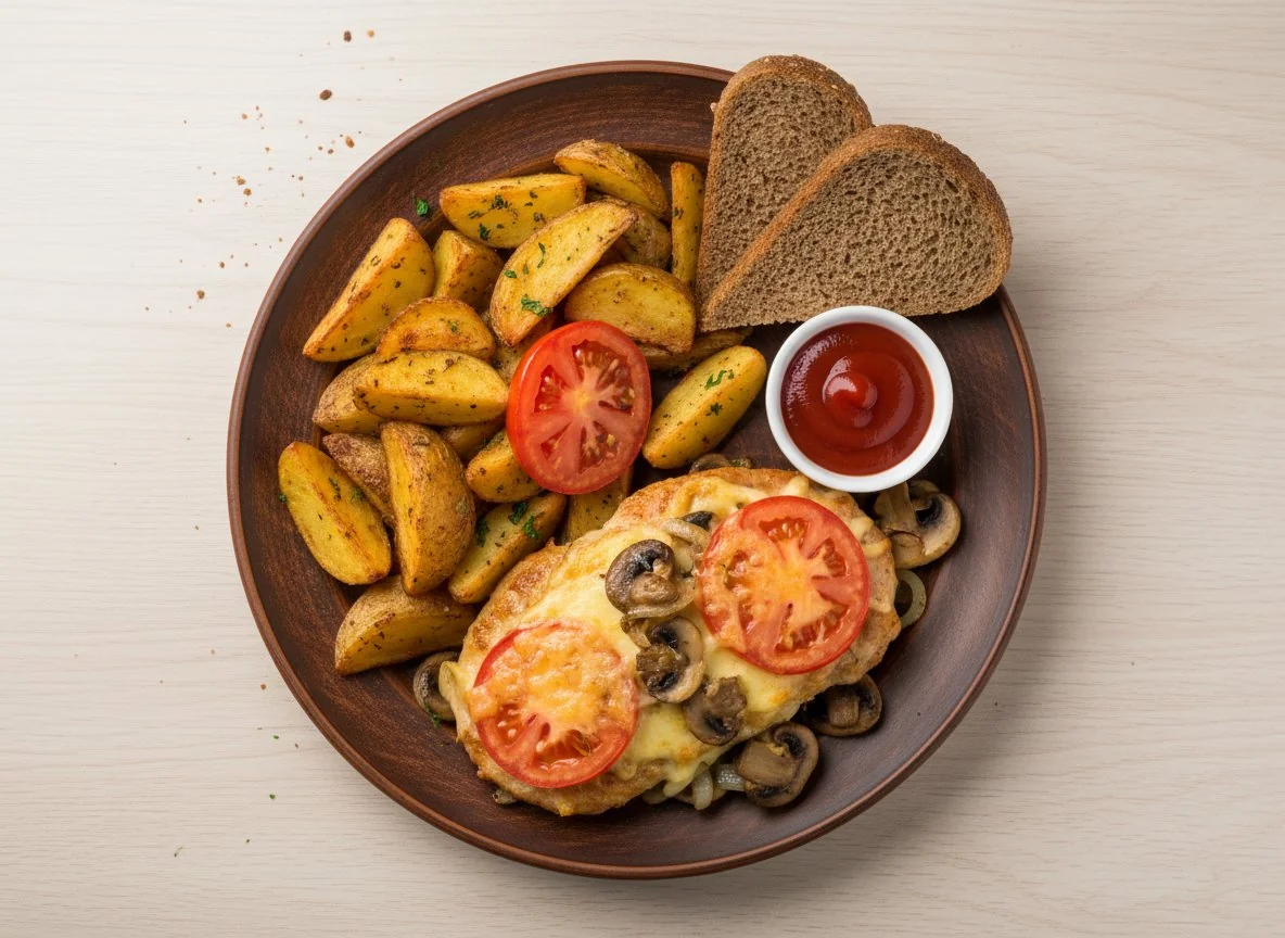 Куриное филе с овощами и картофелем по-деревенски photo