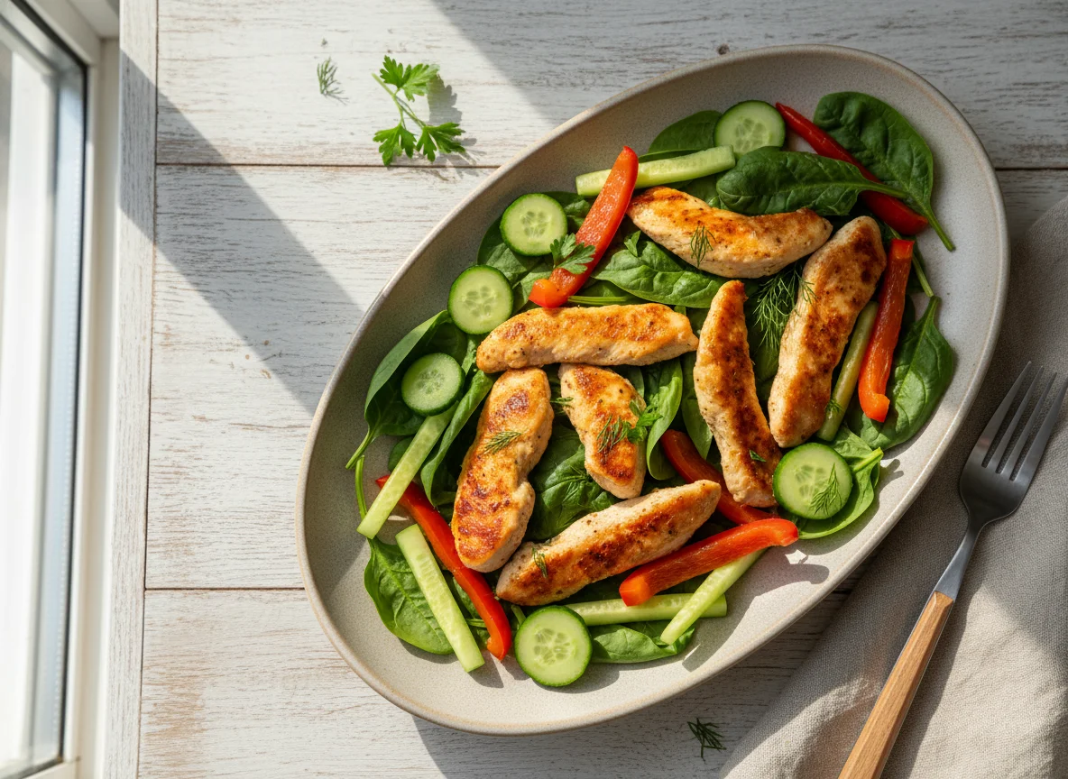 Куриное филе с овощами photo