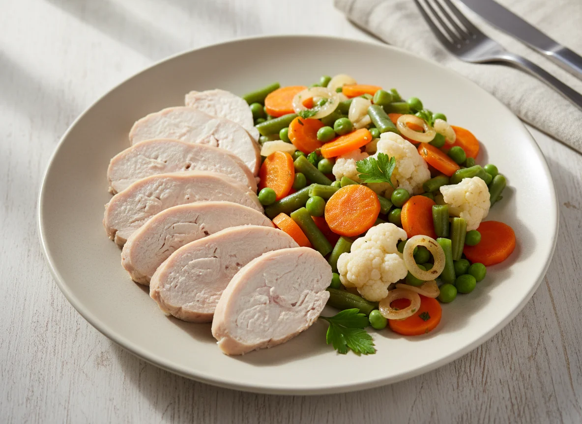 Куриное филе с овощным гарниром photo