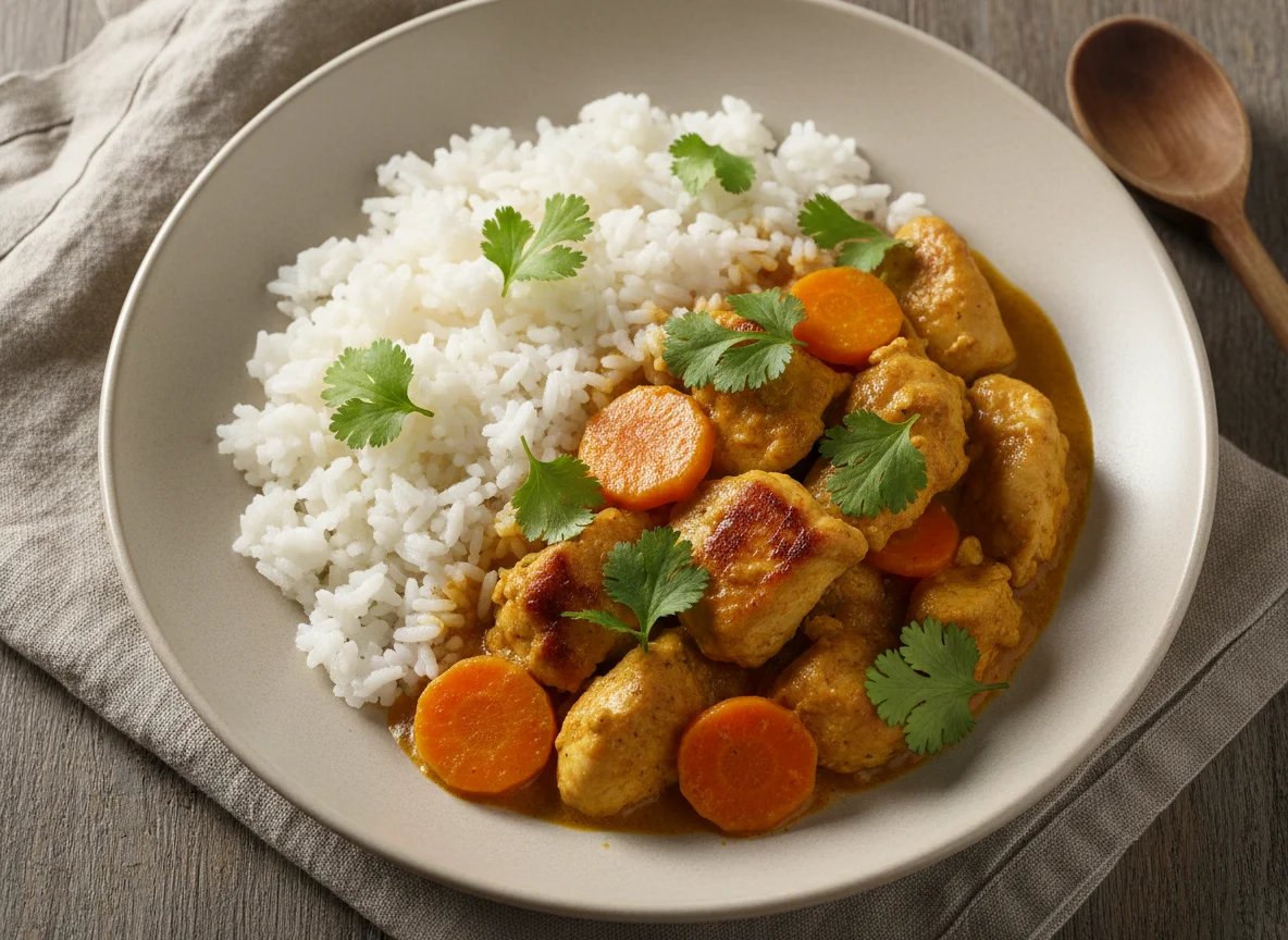 Куриное карри с рисом photo