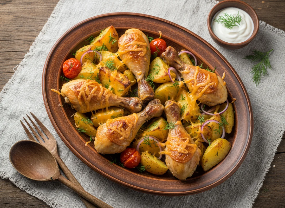 Куриные голени с картофелем photo