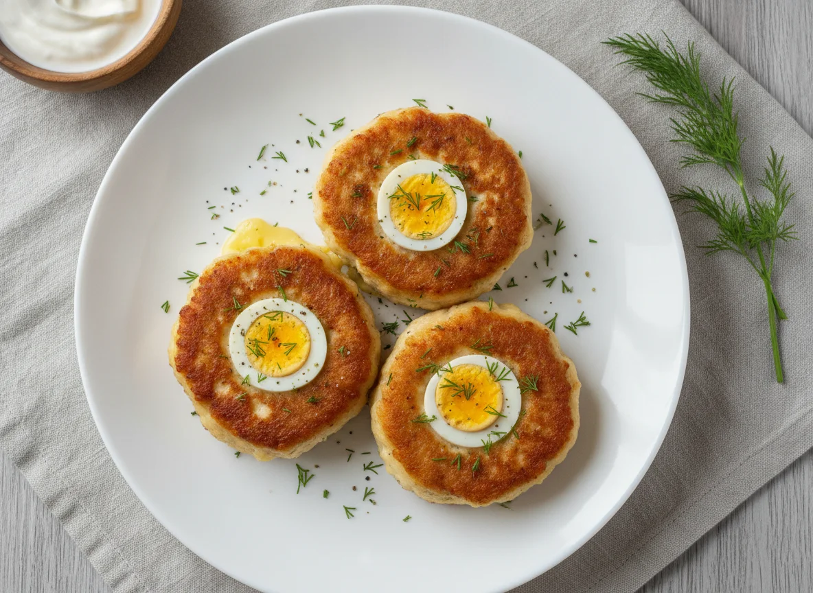 Куриные котлеты с сыром и яйцом photo
