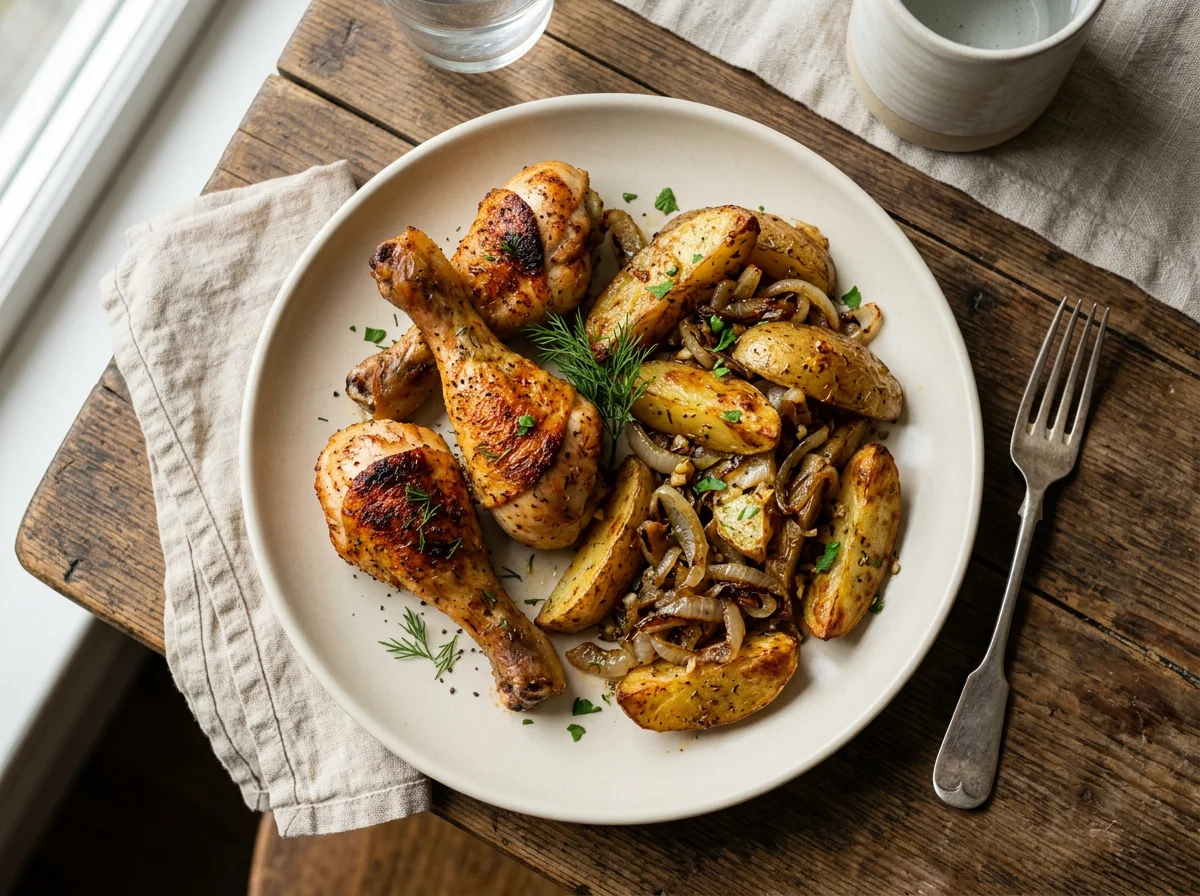 Куриные ножки с картофелем photo