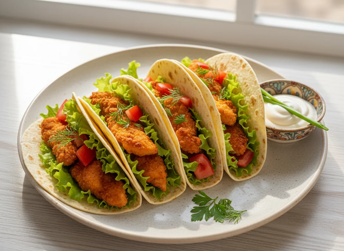 Куриные тако с овощами photo