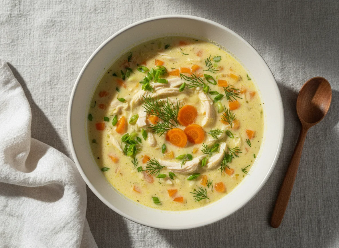 Куриный крем-суп с овощами photo