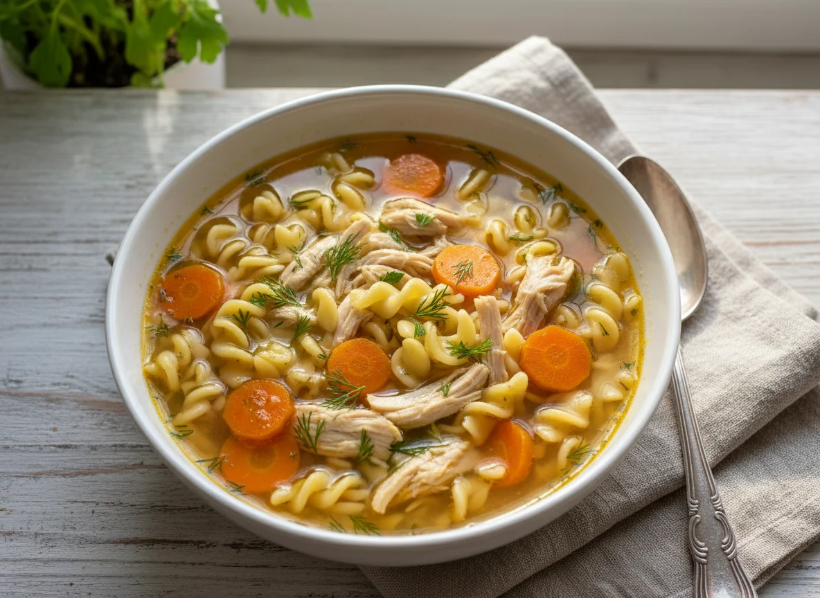 Куриный суп с лапшой photo