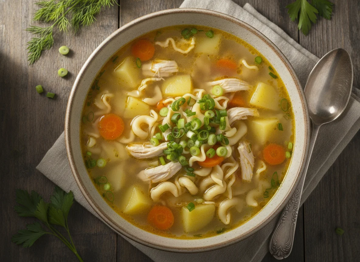 Куриный суп-лапша с картофелем photo