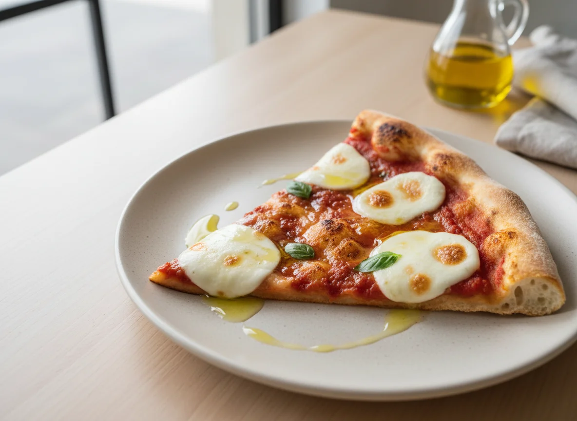 Кусочек пиццы Маргарита photo