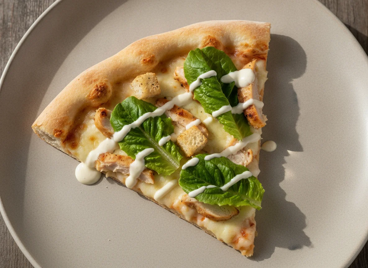 Кусок пиццы Цезарь photo