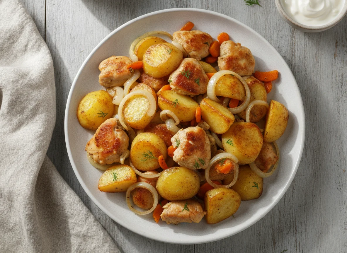 Куырдак из курицы с картофелем photo
