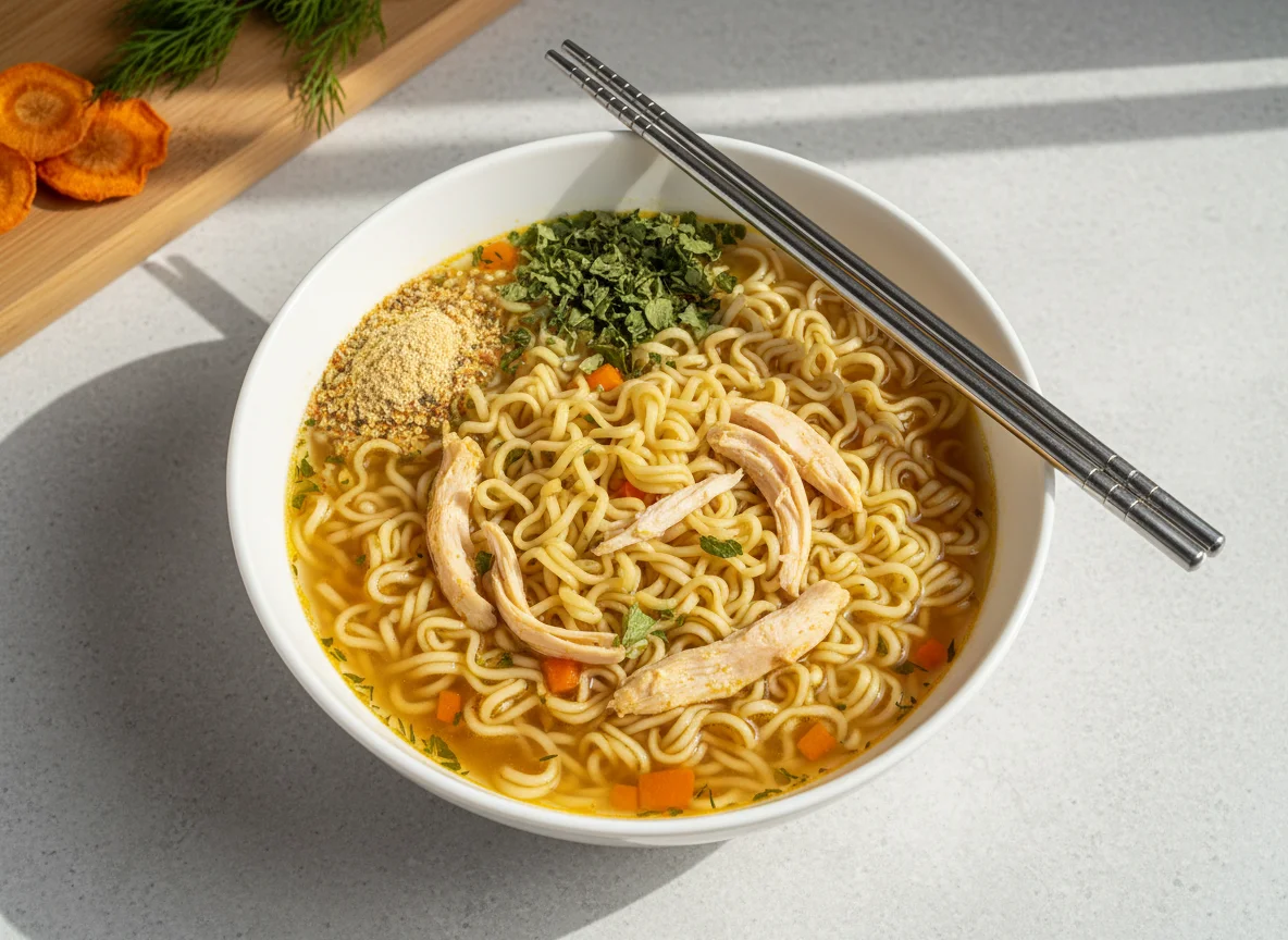 Лапша быстрого приготовления Роллтон Куриная photo