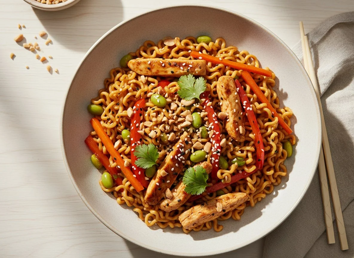 Лапша с курицей photo