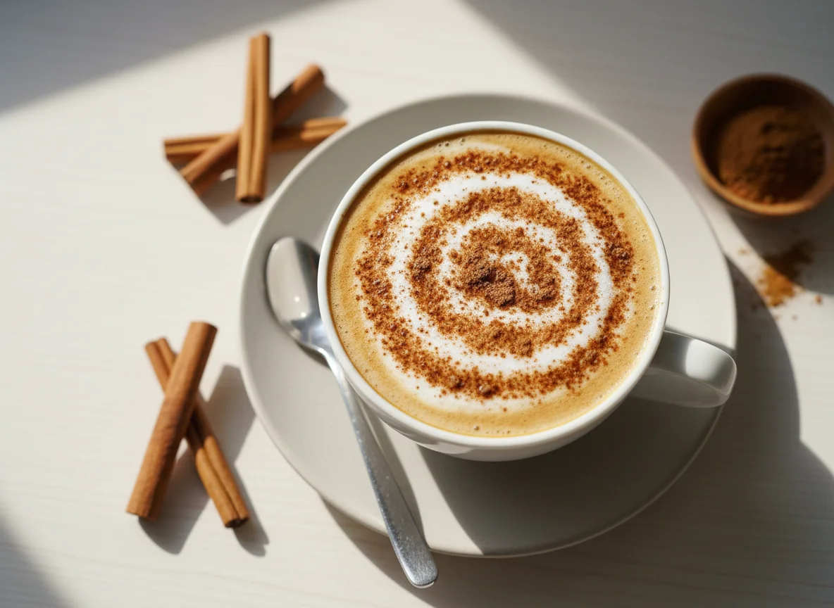 Латте с корицей photo
