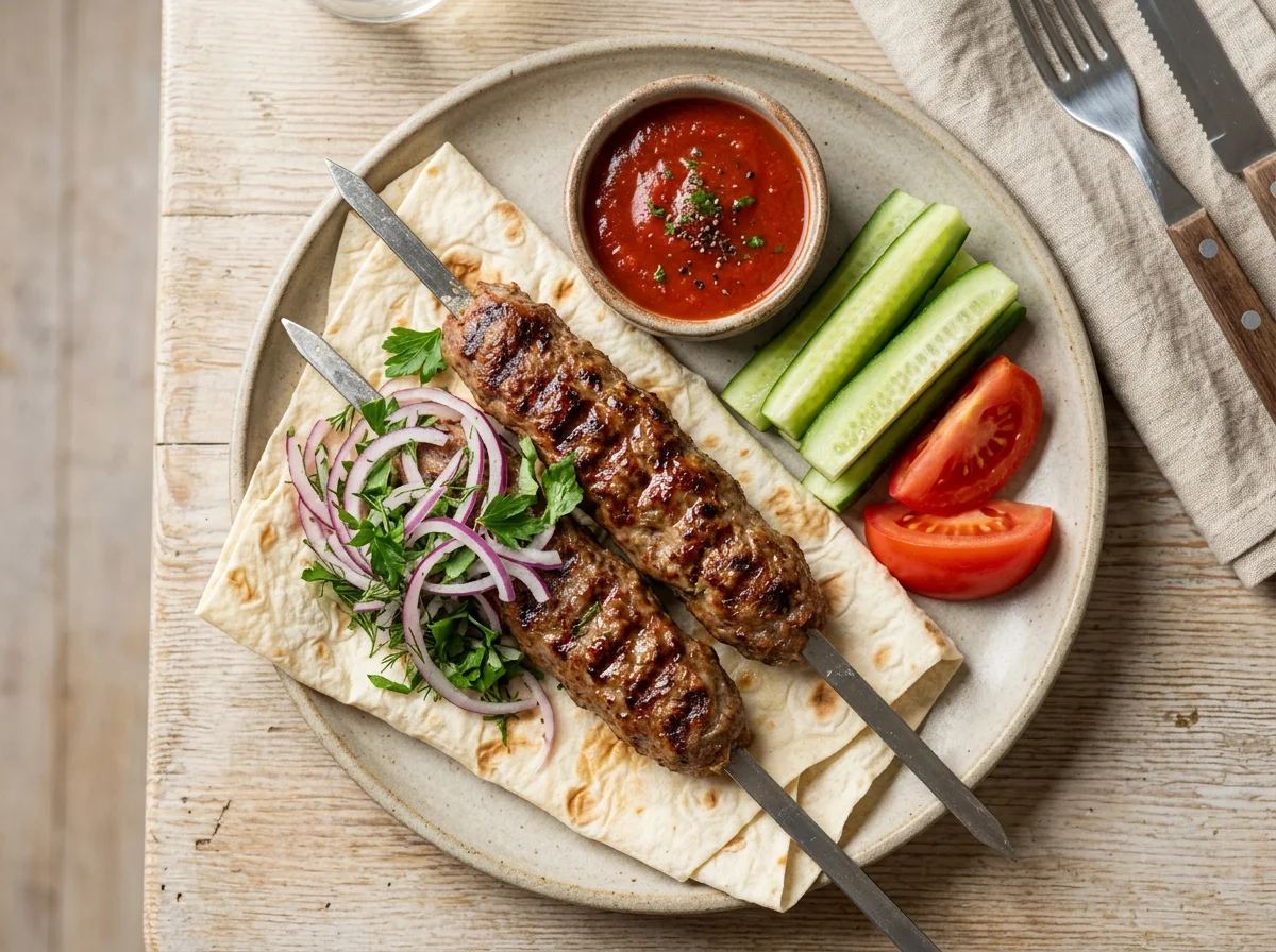 Люля-кебаб с гарниром photo