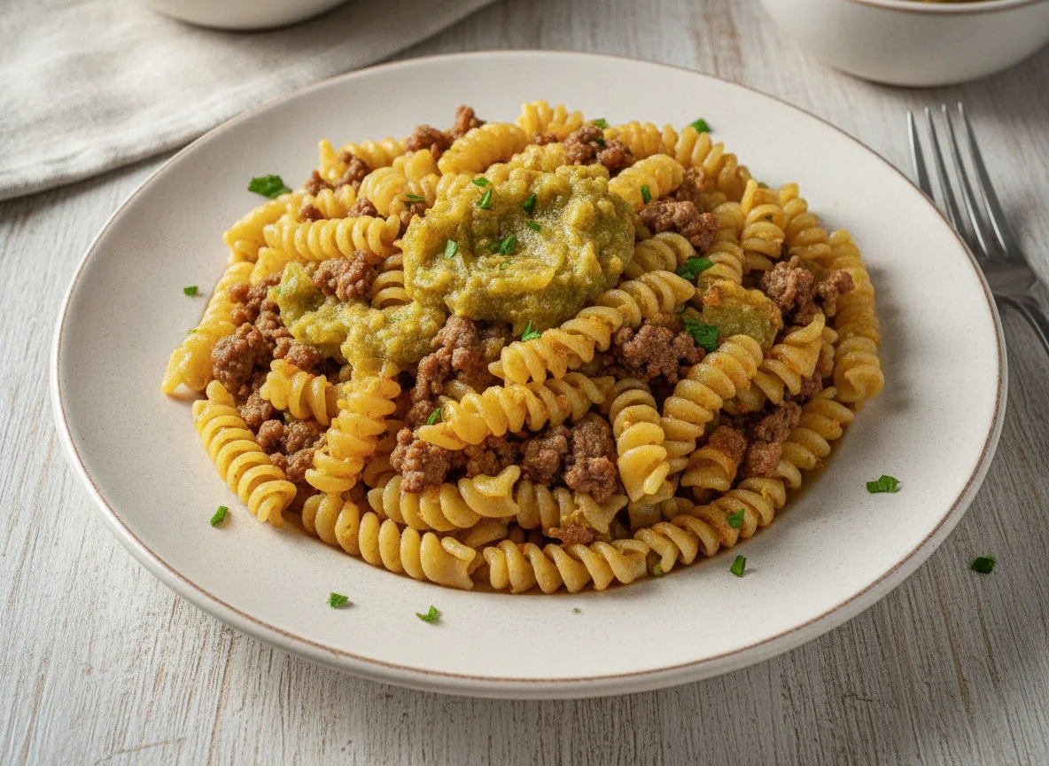Макароны по-флотски с кабачковой икрой photo