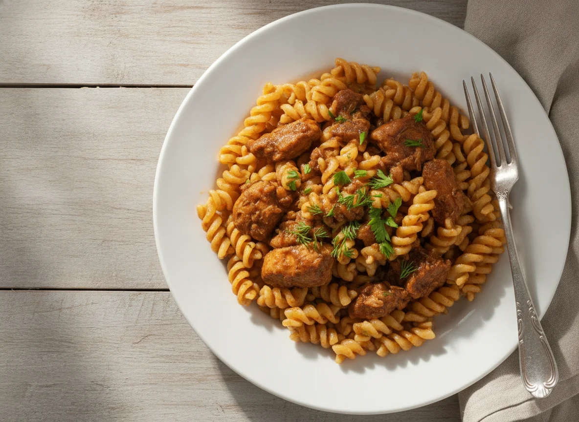 Макароны по-флотски с курицей photo