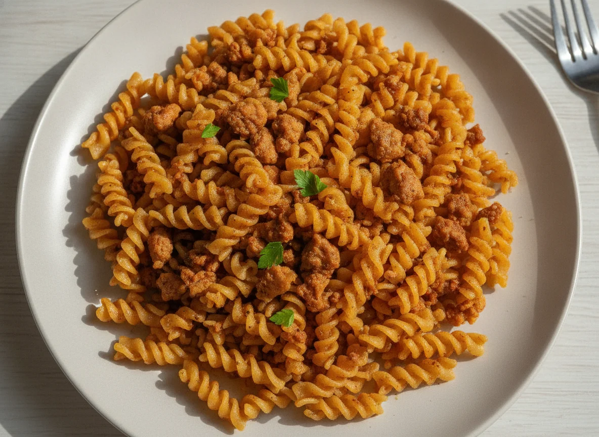 Макароны по-флотски с куриным фаршем photo