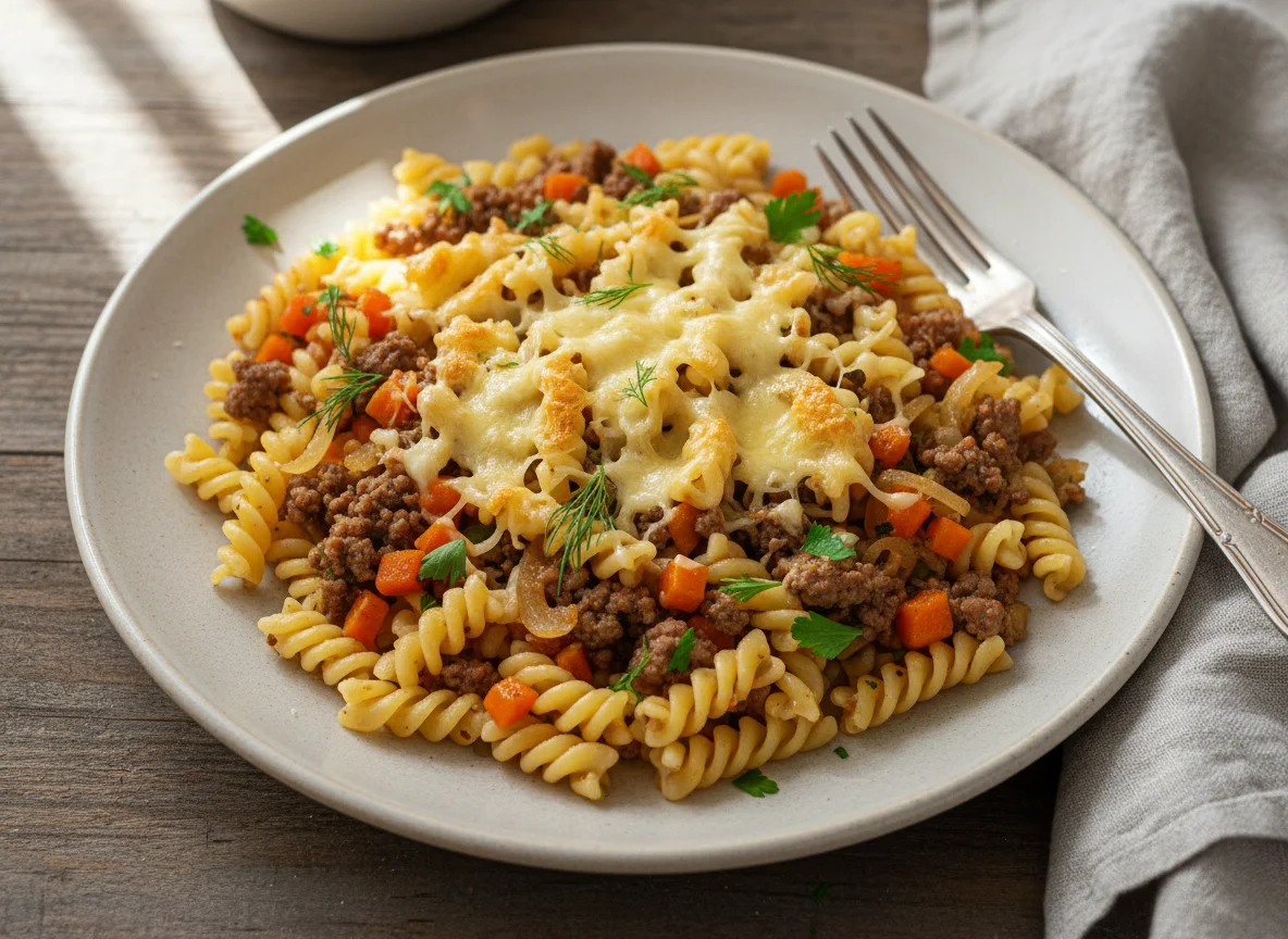 Макароны по-флотски с сыром photo