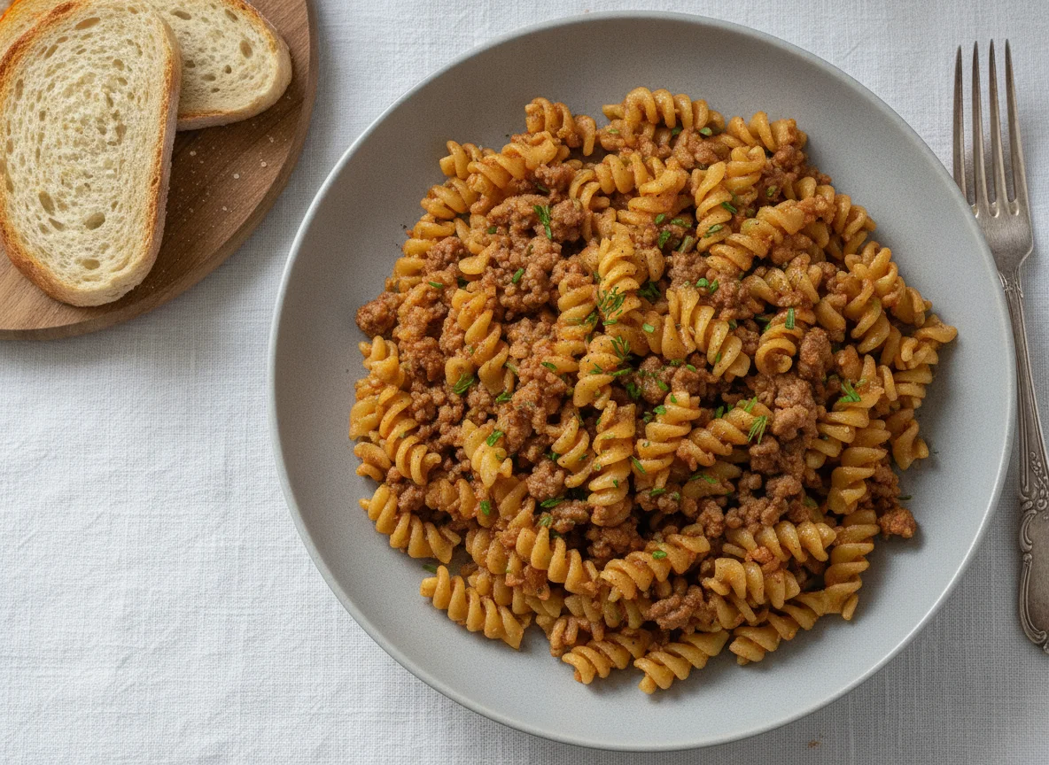 Макароны по-флотски со свининой photo