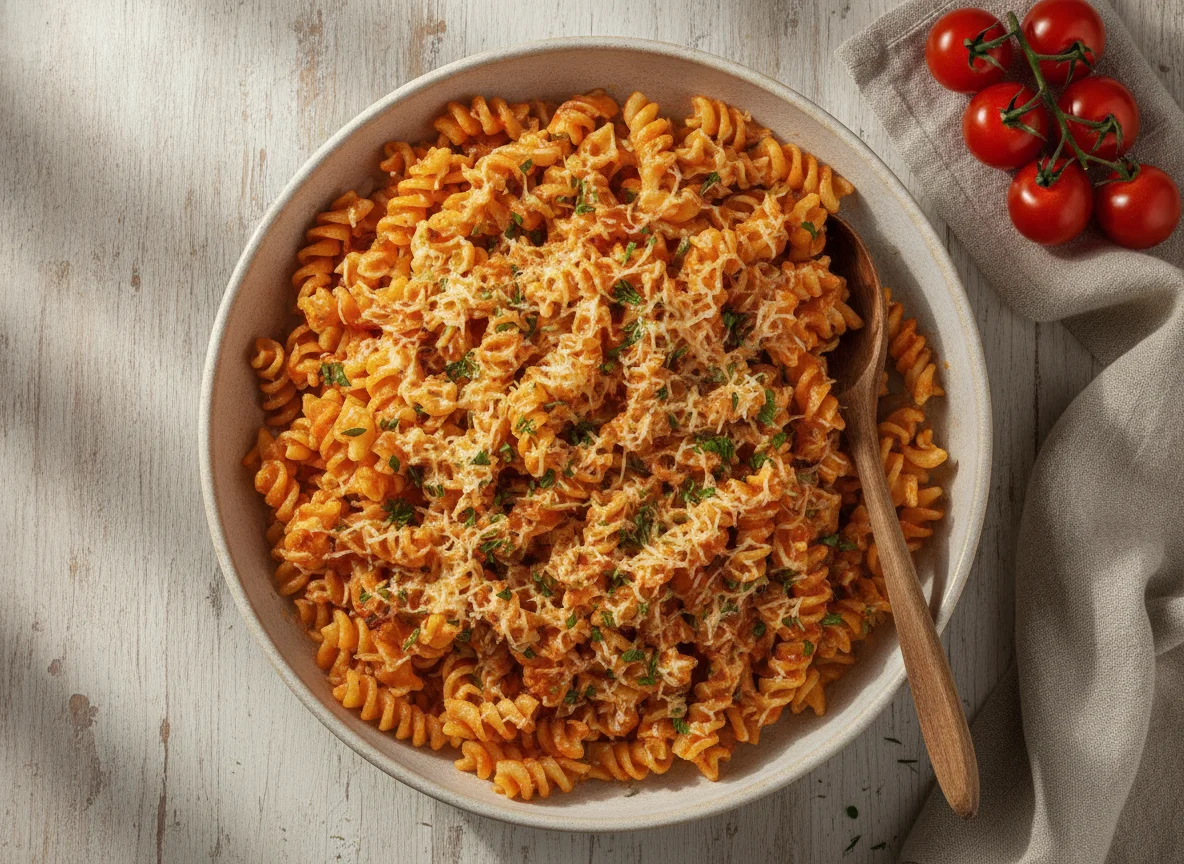Макароны с сыром и томатным соусом photo