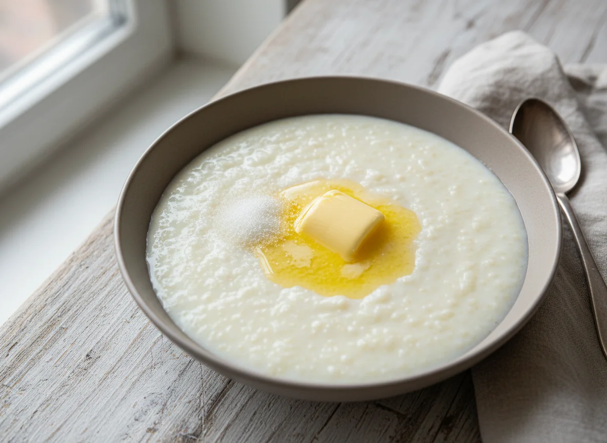 Манная каша на молоке photo