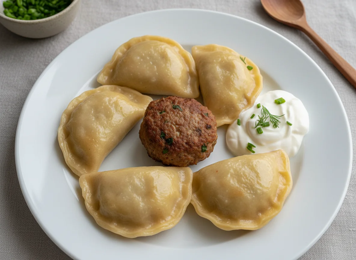 Манты с мясом и сметаной photo