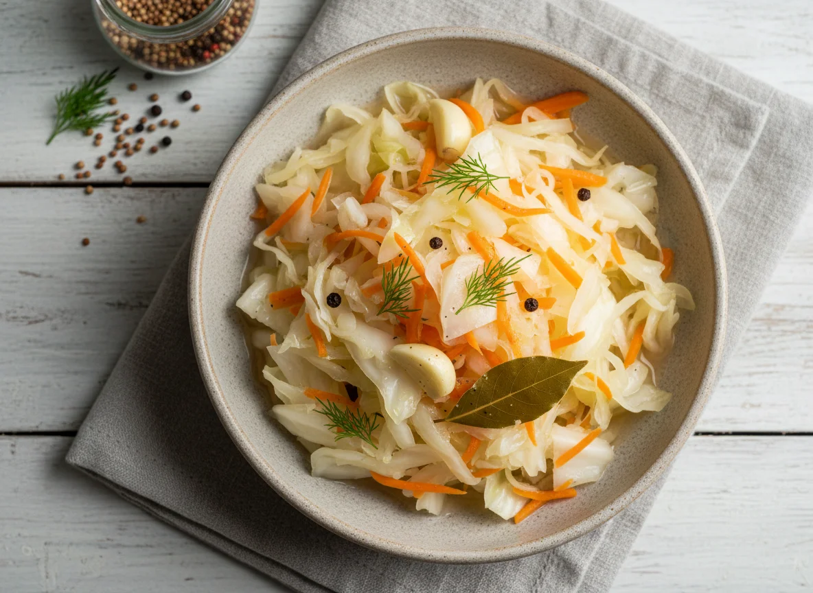 Маринованная капуста с морковью photo